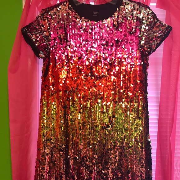 Forever 21 Other - Girls Multi-Color Mini Sequin Party Dress